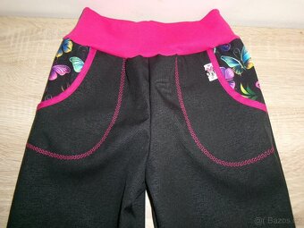 Zateplené nové softshellové kalhoty vel.116 - 2
