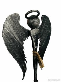 Celokovový ručně tvořený anděl - 17 cm - 2