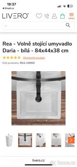 Volně stojici umyvadlo Daria 84x44x38 - 2