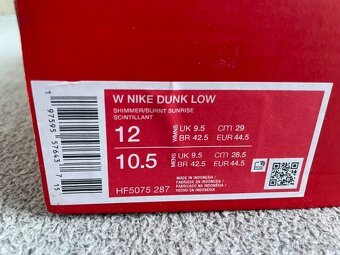 Nike Dunk Low Shimmer/Burnt sunrise vel.44,5/28,5cm - 2