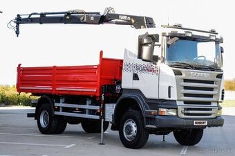 4X4 TŘÍSTRANNÝ SKLÁPĚČ + HYDRAULICKÁ RUKA SCANIA R380 / EU4 - 2