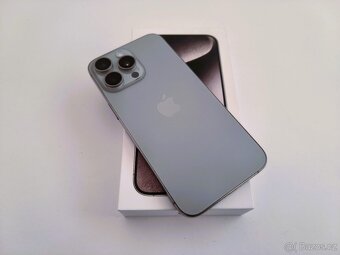 apple iphone 15 PRO MAX 256gb Natural Titanium / Batéria 90% - 2