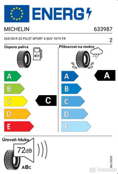 4x letní pneu MICHELIN 265/50 R 20 PILOT SPORT 4 SUV 107V FR - 2