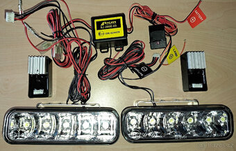 Světla pro denní svícení DRL-2x5 led. Mycarr. 12/24v. - 2