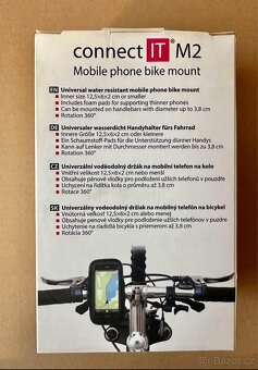 Držák na mobil Connect IT na kolo M2 (12 x 6 x 1,5 cm) (CI-1 - 2