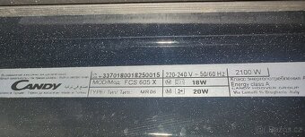 Vestavná trouba Candy FCS 605 X nekompletní - 2