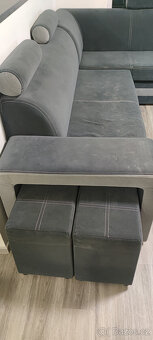 Rohová rozkládací sedačka - 2