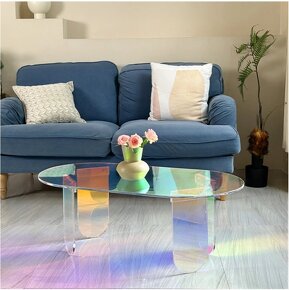 Akrylový konferenční stolek do obývacího pokoje WISFOR - 2
