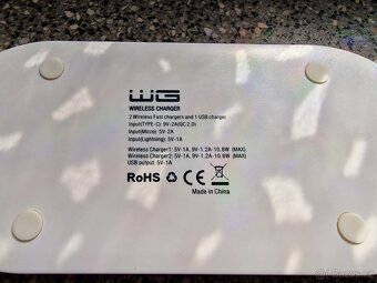 Bezdrátová nabíječka WG, 2x bezdrát + USB - 2