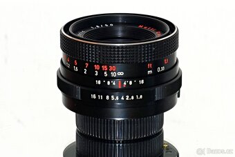 Pentacon RED MC 1,8/50 M42 Red White TOP STAV - 2