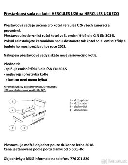 Přestavbová sada tvarovek kotle Viadrus U26 6 článků. - 2