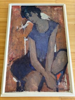 Obrazy Ivo Příleský, 2x portrét, olej na plátně 110x75 - 2