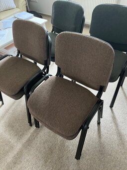 Kancelářské židle – 4x hnědé, 4x šedé - 2