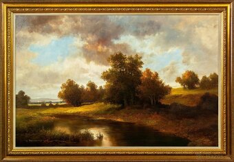 Krajina s řekou, G.Nesvadba, 1050 × 730 mm - 2