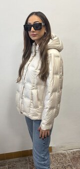 Lehká perová bunda s kapuci , nová - 2