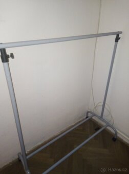 RIGGA, Stojan na odevy, šaty 2X šedý 1x bilý - 2