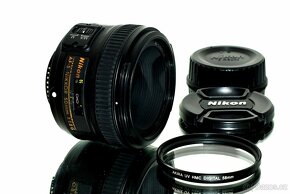 Nikon AF-S Nikkor 50mm f/1,8G + UV filtr TOP STAV - 2