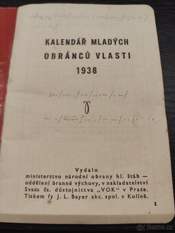 Kalendář mladých obránců vlasti 1938 předmnichovský, 1.Rep. - 2