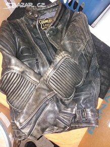 Vintage motorkarska kožená bunda Genuine Leather
- 2