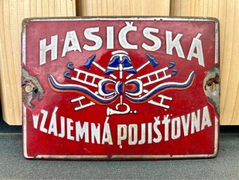 SMALTOVANÁ CEDULE - HASIČSKÁ VZÁJEMNÁ POJIŠŤOVNA - 2