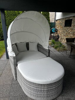 Luxusní zahradní postel / křeslo s polstarkami - 2