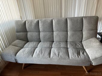Rozkládací sedačka 182x82 šedá - 2