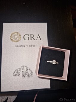 Zásnubní prsten s moissanitem vel 49 - 2