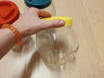 3x skleněná dóza s plastovým uzávěrem - 2