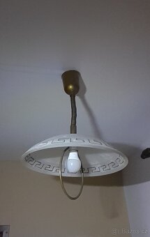 Lustr skleněný, stahovací. - 2