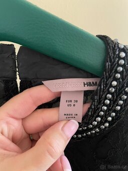Černé krátké šaty H&M vel. M - 2