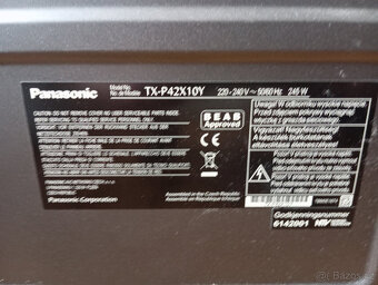 Televize - Panasonic Viera/M: TX-P42X10Y Plazma 42" & 107cm - 2