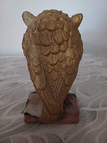 Starožitná figurka zlatá sova - 2