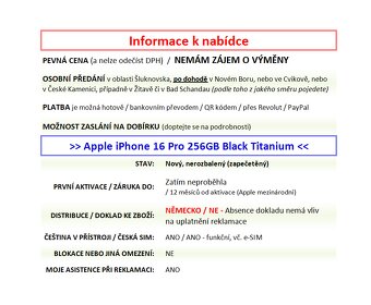 iPhone 16 Pro 256GB černý NOVÝ NEROZBALENÝ - 2