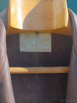 Pánský kožený motorkářský kabát MotorDress (vintage) - 2