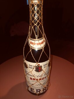 Koňak Brandy - originál z roku 1960 s kolkem - 2