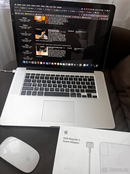 MacBook Pro 15 retina i7 256gb 8gb + Apple mouse2+nová nabij - 2