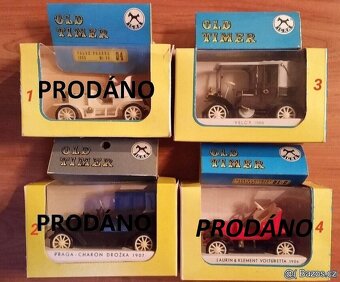 Igra Old timer - stará autíčka s krabičkami 10 ks - 2