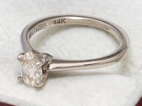 14K prsten s diamantem 0,46ct -Harr&Jacobs - certifikát GIA - 2