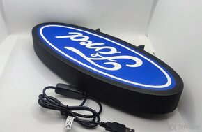 Prodám nový znak Ford s podsvětlením (led pásek). - 2