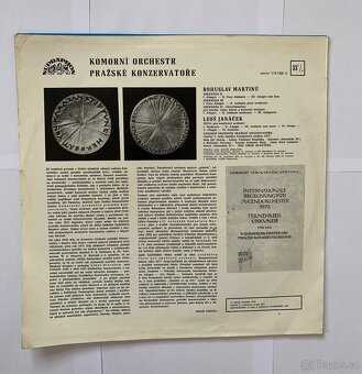 PRODÁM GRAMOFONOVOU DESKU -KOMORNÍ ORCHESTER PRAŽSKÉ KONZEŘE - 2