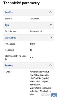 Automatický kavovar DeLonghi - 2