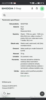 Novy, zabaleny základní střešní nosič Octavia III - 2