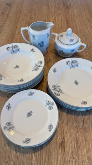 Porcelánový set MCP CZECHOSLOVAKIA se stříbrným okrajem - 2