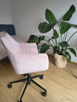 Kancelárska židle stolička růžová - 2