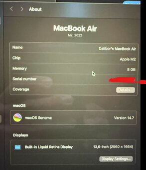 MacBook Air 13" M2 CZ 2022 Temně inkoustový - 2