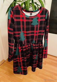 Shein krásné vánoční šaty Vánoce červené zelené vel. M - 2