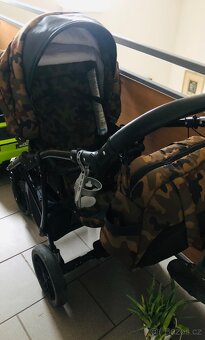 Maskáčový kočárek Babylux trojkombinace - 2