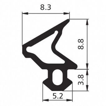 Těsnění do oken 33m - DA-1110 Deceuninck (EPDM) - 2
