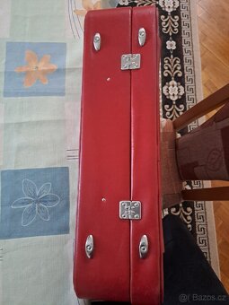 Retro starý koženkový cestovní kufr - 2