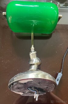 Stolní lampa v bankéřském stylu, náhr.dily - 2